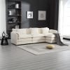 Modern Large boucle Fabric L-Shape Sectional Chenille fabric, movable pedals, detachable armrests, oversized three-seat Sofa