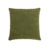 Astrid 20" Square Accent Throw Pillow Cover with Feather Insert, Moss Green Boucle