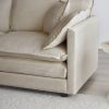 Free Combination Comfy Upholstery Modular Oversized L Shaped Sectional Sofa With Reversible Ottoman, Beige Chenille