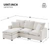 [VIDEO provided] [New] 84*57" Modern Modular Sofa, 4 Seat Chenille Sectional Couch Set with 2 Pillows Included