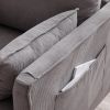 29.5 "W Modern Fabric Decorative Chair Armchair Upholstered Reading Chair Single Sofa Casual Club Chair with Solid Wooden Feet and 2 Pillow