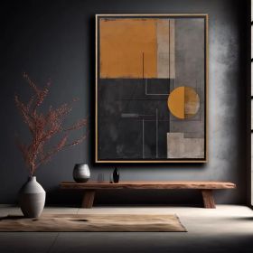 Figure Wall Art Abstract Oil Painting Hand Painted Minimalist Wall Art  Abstract Textured Shapes (Style: 01, size: 60X90cm)