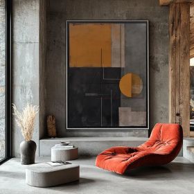 Figure Wall Art Abstract Oil Painting Hand Painted Minimalist Wall Art  Abstract Textured Shapes (Style: 01, size: 70x100cm)