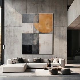 Modern Geometric Abstract Figure Wall Art – abstract art geometric wall art modern art Hand Painted Oil Painting (Style: 01, size: 70x100cm)