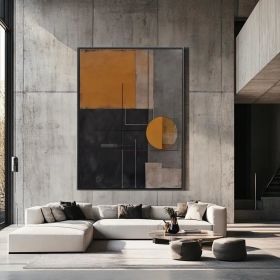 Figure Wall Art Abstract Oil Painting Hand Painted Minimalist Wall Art  Abstract Textured Shapes (Style: 01, size: 100X150cm)