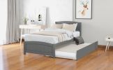 Twin size Platform Bed with Trundle