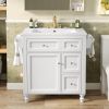 30'' Bathroom Vanity with Top Sink, Modern Bathroom Storage Cabinet with 2 Drawers and a Tip-out Drawer, Single Sink Bathroom Vanity
