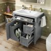 30'' Bathroom Vanity with Top Sink, Modern Bathroom Storage Cabinet with 2 Drawers and a Tip-out Drawer, Single Sink Bathroom Vanity