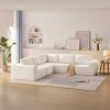 [VIDEO provided] [New]116*116" Modular L Shaped Sectional Sofa,Luxury Floor Couch Set,Upholstered Indoor Furniture