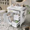30'' Bathroom Vanity with Top Sink, Modern Bathroom Storage Cabinet with 2 Drawers and a Tip-out Drawer, Single Sink Bathroom Vanity